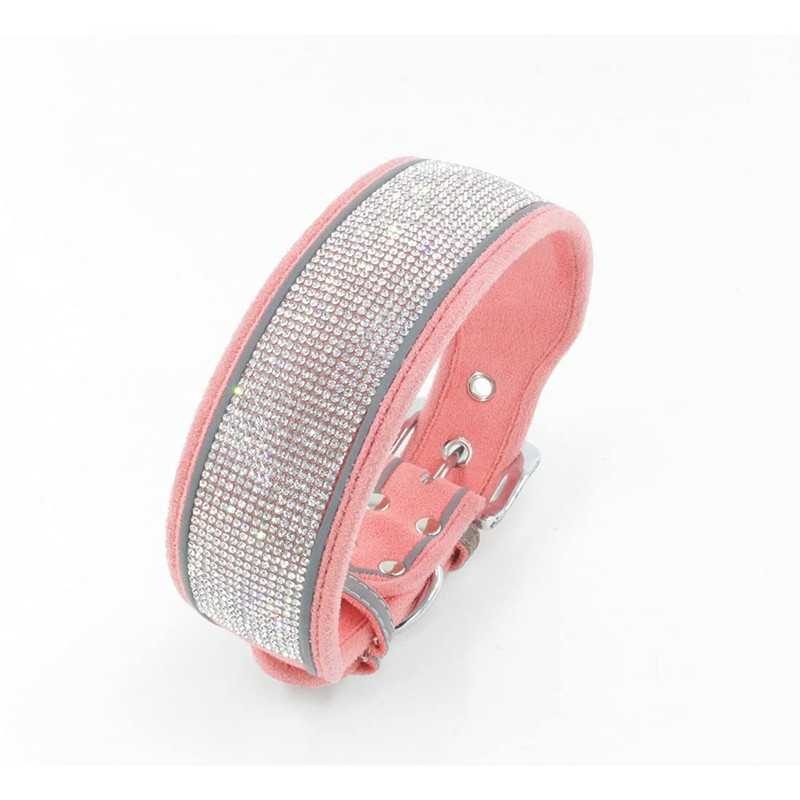 Yiwong Rhinestone Dog Collars for Medium and Large Dogs, Adjustable