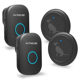 Hathever Wireless Dog Door Bell, Doggie Door Bell Operating at 1000 Feet with IP65 Waterproof Touch Button, 32 Melodies & 4 Notification Modes