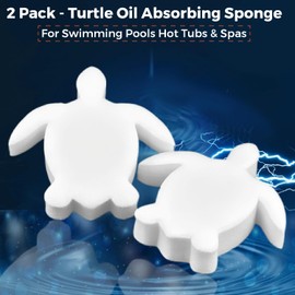 Swimables 2 Pack Turtle Hot Tub Sponge Scum Absorber Compatible with Scumbug for Hot Tub | Designed for Swimming Pools, Hot Tubs and Spas | The Original Hot Tub Scum Sponge
