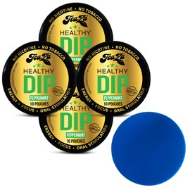 TeaZa Herbal Pouch Peppermint 4 Cans with DC Crafts Nation Skin Can Cover - Blue