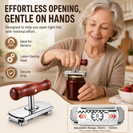 Effortless Jar Opener for Seniors and Arthritis Hands,