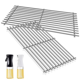 KEESHA Spirit E 210 Grill Grates for Weber Spirit I & II 200 Series E/S 210, E/S 220 with Front Control, Replacement Parts for 7637, 7.02mm Premium Solid Food Grade 304 Stainless Steel Cooking Grates