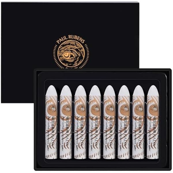 Paul Rubens White Oil Pastels (8 Pack) - Ultra-Creamy &