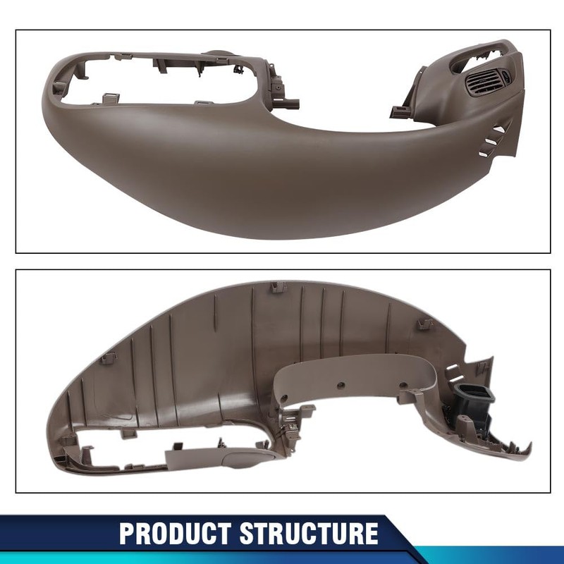 PIT66 Center Front Brown Dash Pad Bezel Cover Compatible with