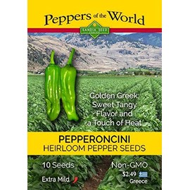 Pepperoncini Golden Greek Seeds - Heirloom Pepper - Sweet, Mild, and Crisp.
