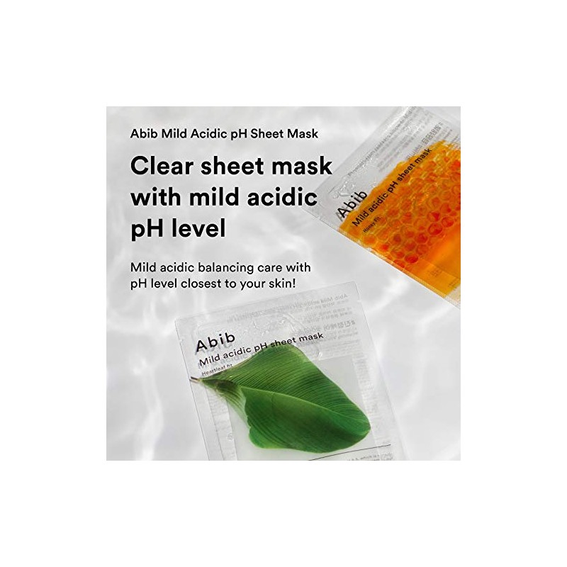 Abib Mascarilla de hoja de pH ácido suave Heartleaf Fit