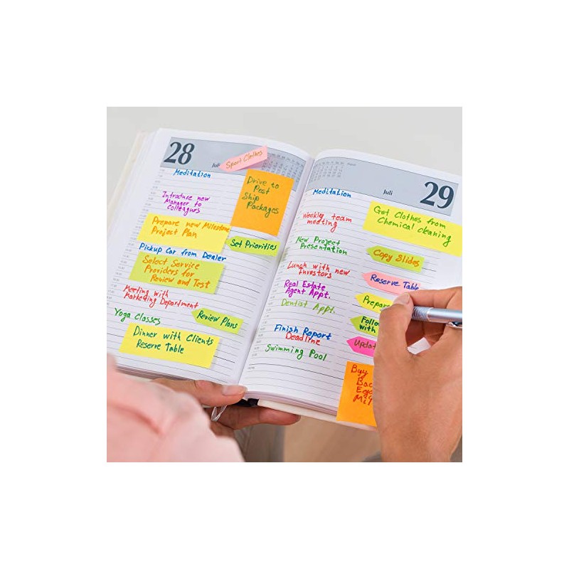 ZCZN Small Sticky Notes, 1.5in x 2in, 100 Sheets/Pad, 10