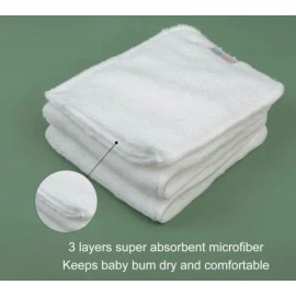 5 Pañales Ecológico Junior Alvababy Abs 5 Bambú 5 Microfibra
