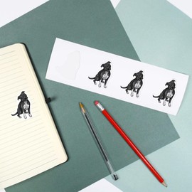 4 x Small 50mm 'Pitbull' Permanent Sticker Decals for Cars/Windows/Bins/Walls etc (DW00059389)