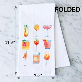 PXTIDY Aperol Spritz Towel Italy Trip Bachelorette Guft Aperol Bridal Shower Theme Aperol Cocktail Kitchen Tea Dish Towel (Spritz Towel)
