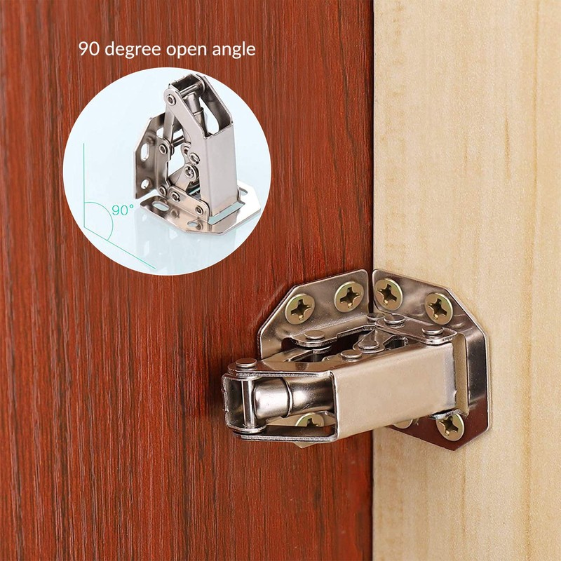 YEYIT 8 Pcs Cabinet Hinges with Srews and Srewdriver,90 Degree