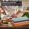 Knife Sharpening Stone Set, 4 Side KitGrit 400/1000/3000/8000 Waterstone, Whetstone