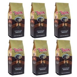 Milk Chocolate Caramel Twix Cookie Bar Flavored Coffee, Medium Roast Ground - 10 Ounce (Pack of 6)