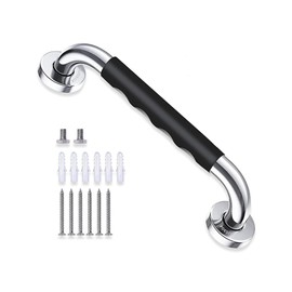 Shower Grab Bar,Shower Bars Safety,13.2x2.8 inch Anti Slipping Stainless Steel Silicone Cover Grab Bars for Bathtubs and Showers