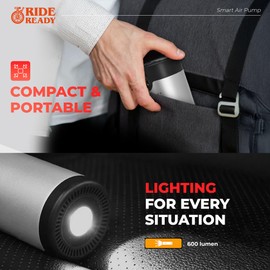 Portable Lightweight Foot Bike Pump – Air Pump for Road Bicycles (Silver)