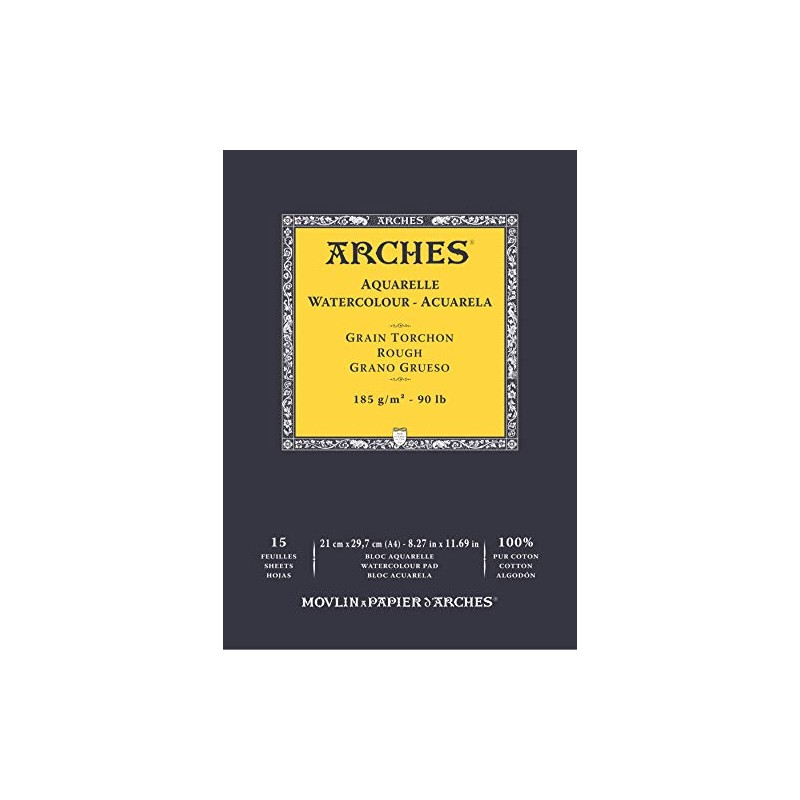 Bloc Enc 21 x 29.7 15H ARCHES Watercolours 100% Thick,