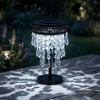 Solar Crystal Table Lamps,Solar Table Lamp Outdoor,Moroccan Metal Tabletop Decorative,Waterproof