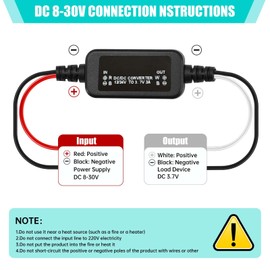 Xdingjiala 12V to 3.7V DC Converter Module 24V to 3.7V Voltage Converter 8-30V to 3.7V 2.5A/3A 11.1W Buck Converter for Car, Vehicle, Motor, LED, etc