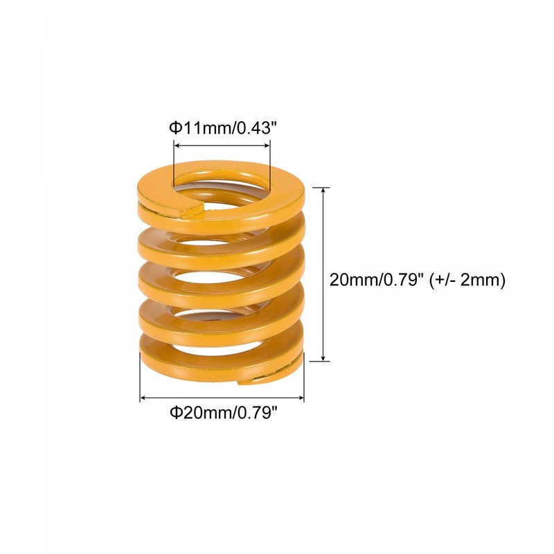 sourcing map 2 x Die Spring 20 mm 20 mm