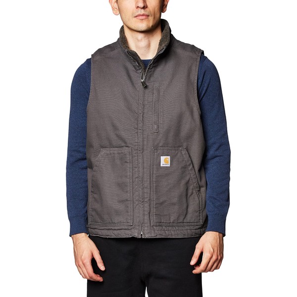 Carhartt mens Sherpa Lined Mock-neck Vest (Big & Tall) Work