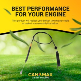 Canamax 946-05124A 746-05124A Deck Engage Cable for MTD Craftsman Huskee Mastercut Murray Troy Bilt Yard-Man - Overall Length 40-3/4" - Deck Engagement Cable Replaces 746-05124, 946-05124