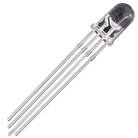 Kaito Denshi LED Bullet Type 0.2 inch (5 mm) RGB Anode Common 4 Pin 4 Leg Pack of 100