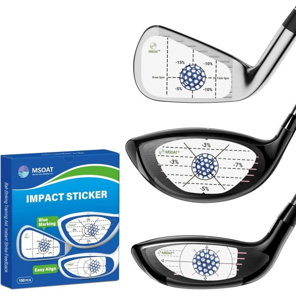 MSOAT Golf Impact Tape Labels, Self-Teaching Sweet Spot and Consistency