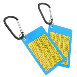 CORHAD 2pcs Golf Club Range Cards with Buckle Portable Distance Chart for Improved Ergonomic Grip Durable Material