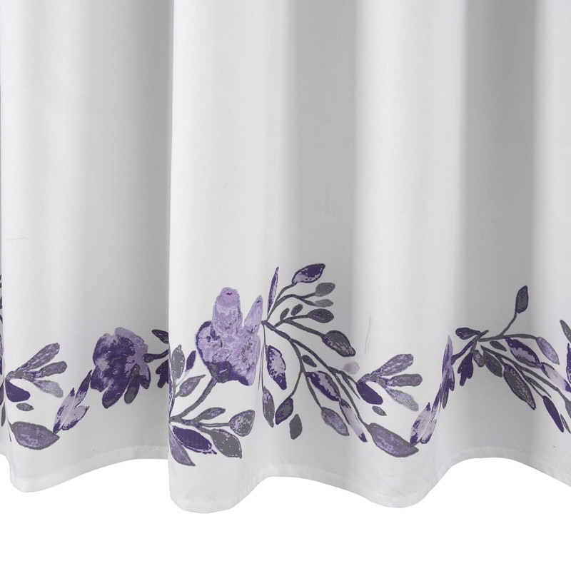 Lush Decor, Purple & Gray Tanisha Shower Curtain, 72" x