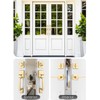 EHOMEWARE Double Front Door Handle Set, 1 Pack Satin Brass