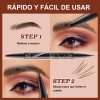 Delineador De Cejas 2 Puntas Impermeable 24h Duración