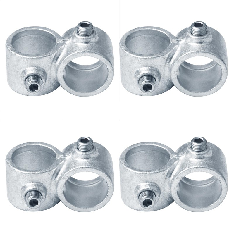 eoere 4 PCS 1" Nominal Galvanized Pipe Fittings, Crossover Structural