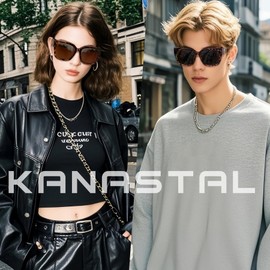 KANASTAL Polarized Fit Over Glasses Sunglasses for Women Men UV400 Protection Oversized Square Sun Glasses Fashion Trendy Wrap Around Shades Tortoise Brown and Gray Leopard Print