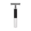 MÜHLE NEO Safety Razor, Rubber Grip Handle in black, Closed
