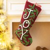 Glitzhome Christmas Stockings, 20" L Hooked Joy Xmas Fireplace Stocking