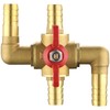 yeesport 4-way Automobile Heating Water Valve, Brass Automotive Integrated Manual