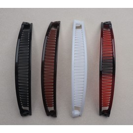 SOWAKA 8 Pcs Clincher Combs Plastic Vintage Banana Large Hair Clips Grip Fishtail Hair Accessories Barrettes for Women Girls Long Thick Thin Curly Fine Hair