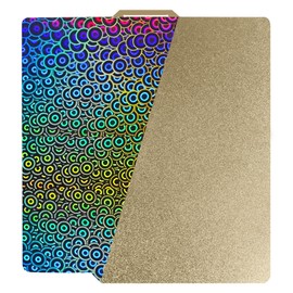 IdeaFormer-3D Smooth Kaleidoscope PEK+Textured PEI Build Plate for Bambu Lab X1 X1C X1E P1P P1S A1, Flexible PEK PEI Bed Plate for Bambu 257x257mm 3D Printer Platform