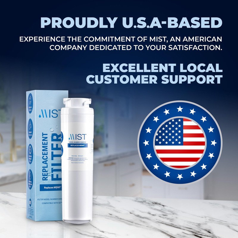 Mist MSWF Refrigerator Water Filter Replacement, Compatible with GE Models: