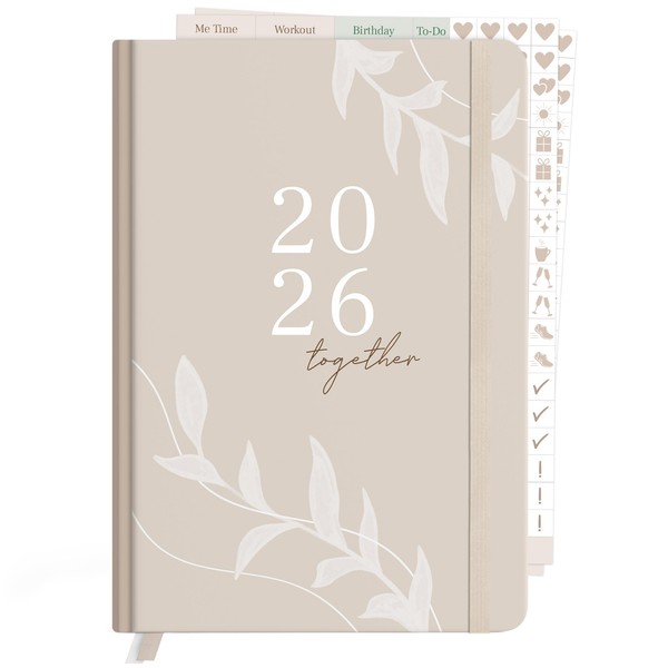 KIND OF HAZEL Family Planner 2026 DIN A5 Book Calendar