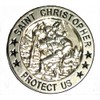Metal Enamel Pin Badge Brooch Saint St. Christopher Safe Travel