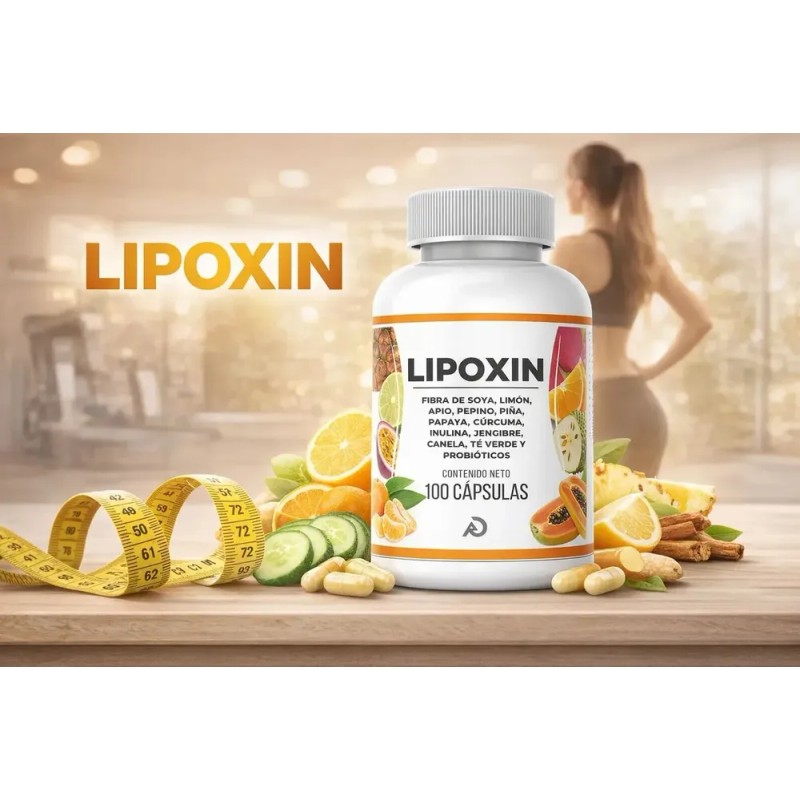 Lipoxin 100 Cápsulas Suplemento Fibra + Probióticos Sin Sabor