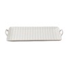 Mud Pie Stoneware Platter, White, 11 1/2" x 19"