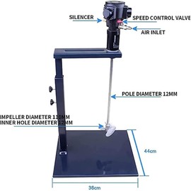 Mezclador neumático de Soporte de 5 galones/20 galones, Mezclador Elevador automático para Mezclar Pintura, para Mezcla Industrial de Pintura, tintes e hidrosoles.