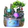 Fountain Waterfall Desktop with Light Indoor Fountain Zen Meditation Plants