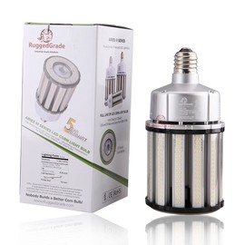 RuggedGrade 100 Watt E39 LED Corn Bulb -Aries III Series - 13,400 Lumens -5000K - DLC 5.1 - Fanless 6KV Surge