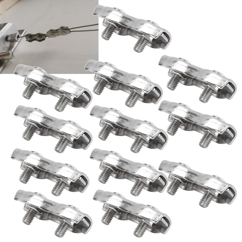 18pcs M2 Duplex Wire Rope Clip Cable Clamps Stainless Steel