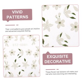 VICASKY 15sheets Flower Nail Art Stickers Elegant Floral Nail Decals for Women Easy Application Full Coverage Flower Patterns