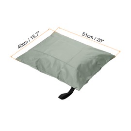 uxcell Travel Laundry Bag, 20 x 15.7 Inch Oxford Wet Dry Bags with Handle Zipper, Waterproof Reusable Washable Dirty Clothes Bag for Swimming Gym Yoga, Gray