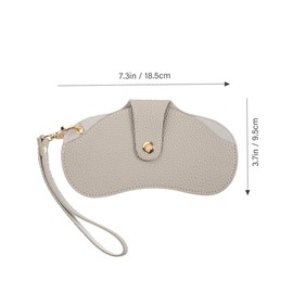 Soft Leather Sunglasses Bag Pouch Slim Glasses Case Holder Glasses Organizer Travel Eyewear Sleeve for Women Men （ash gray）